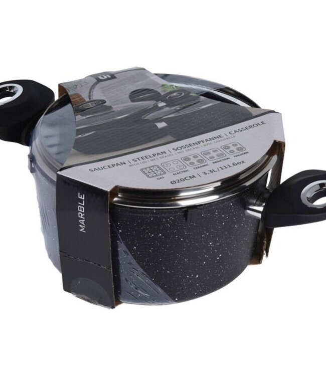 Braadpan met deksel - Ø20cm - gesmeed aluminium