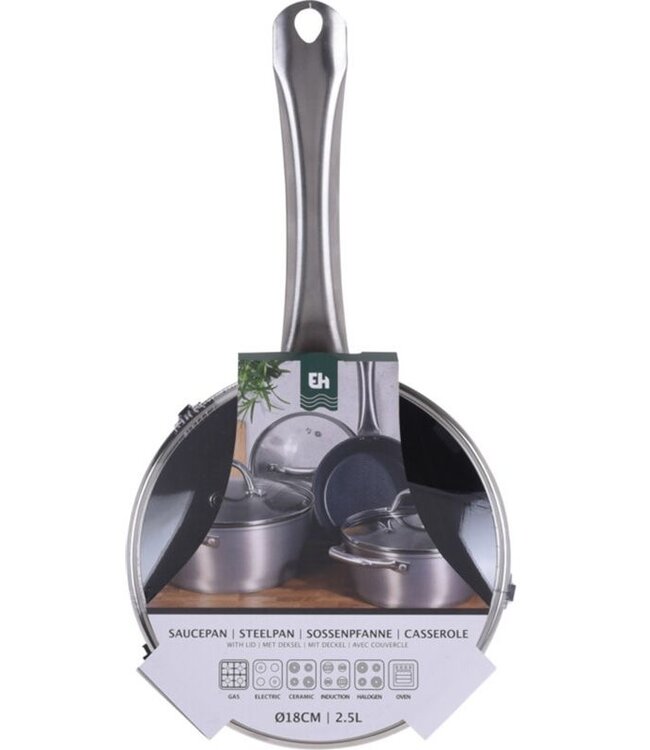 Steelpan met deksel - Ø18cm - gesmeed aluminium