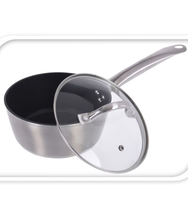 Steelpan met deksel - Ø18cm - gesmeed aluminium