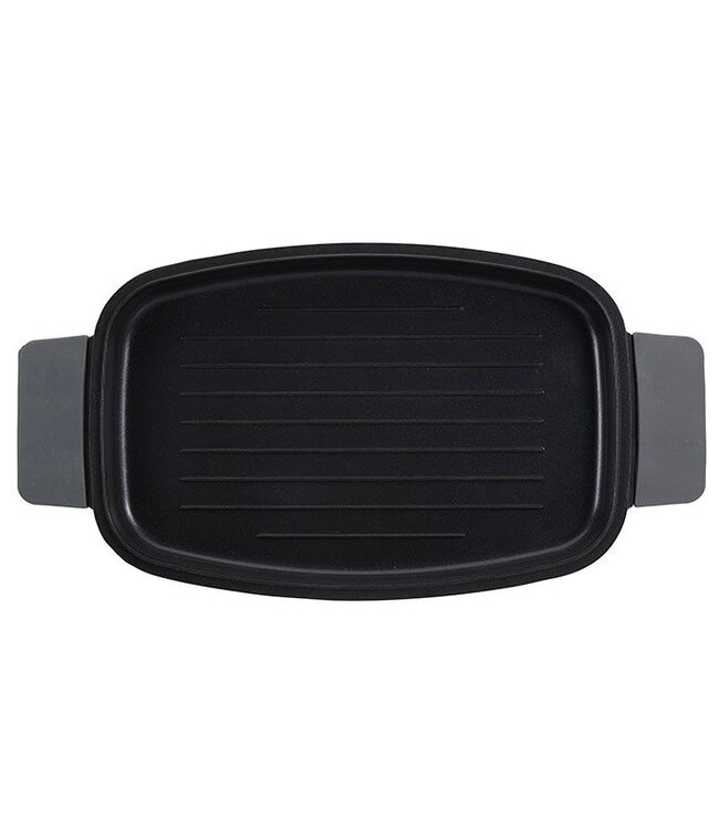 Infinity Chefs Grillplaat 42 x 22 cm -  Gegoten Aluminium  - Soft-Touch Handvaten