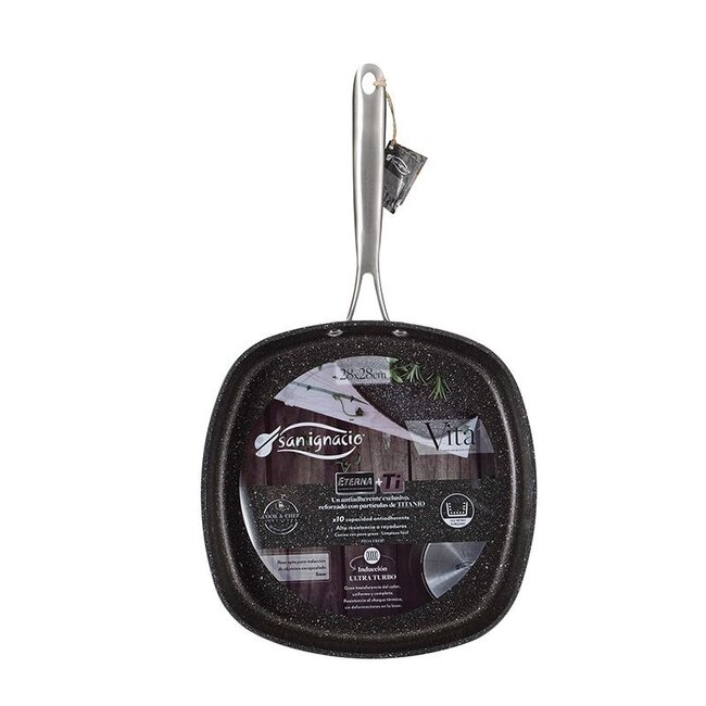 Bergner Infinity Chefs Grill Pan - 28 × 28 cm - Ultra Turbo Induction