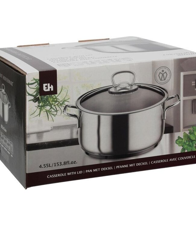 Kookpan - 22 cm -  4.5  liter - RVS - Met deksel