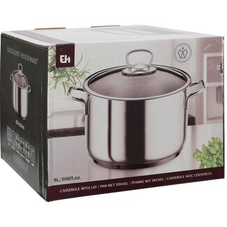 Excellent Houseware Kookpan - 24 cm - 9.0 liter - RVS - Met deksel