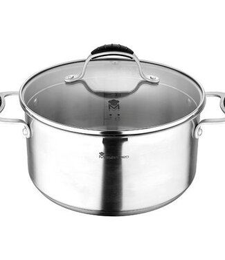 Bergner Masterpro Foodies Kookpan - met glazen deksel - Ø24 cm - 5.2L
