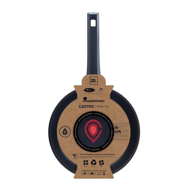 Masterpro Gastro Frying Pan - Ø 20 cm - Induction - Heatdot Technology Indicator - durable