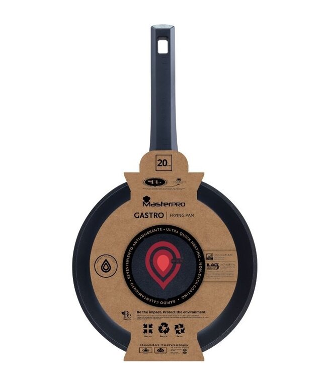 Masterpro Gastro Koekenpan - Ø 20 cm - Inductie - Heatdot Technology Indicator - duurzaam