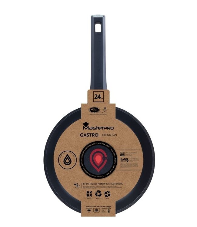 Masterpro Gastro Koekenpan - Ø 24 cm - Inductie - Heatdot Technology Indicator - duurzaam