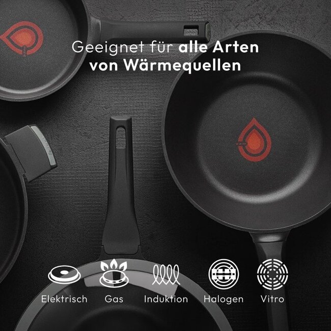 Masterpro Gastro Frying Pan - Ø 24 cm - Induction - Heatdot Technology Indicator - durable