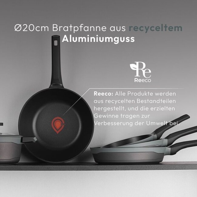 Masterpro Gastro-Bratpfanne - Ø 28 cm - Induktion - Heatdot-Technologie-Anzeige - langlebig