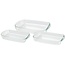 Ovenschalen Set - 3-delig - 1.6L -2.6L - 3.6L - Glas - Vaatwasserbestendig