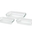 Ovenschalen Set - 3-delig - 1.6L -2.6L - 3.6L - Glas - Vaatwasserbestendig