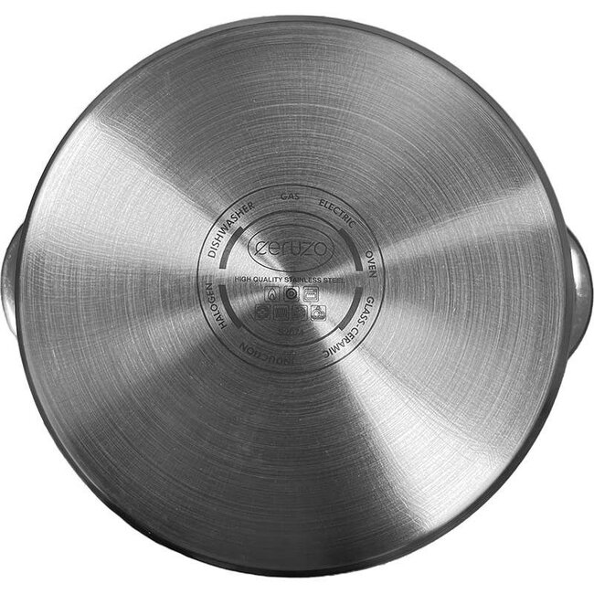 Kookpan -  RVS - Ø 20 cm -  H 12.5 cm - 3.6 L -  alle Warmtebronnen