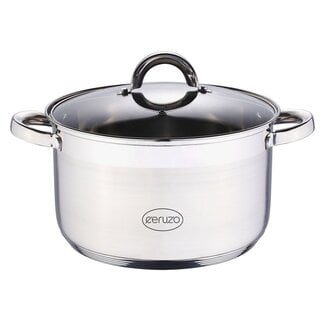 Ceruzo Stainless Steel Cooking Pot - Ø 24 × H 14.5 cm - 6.3 L