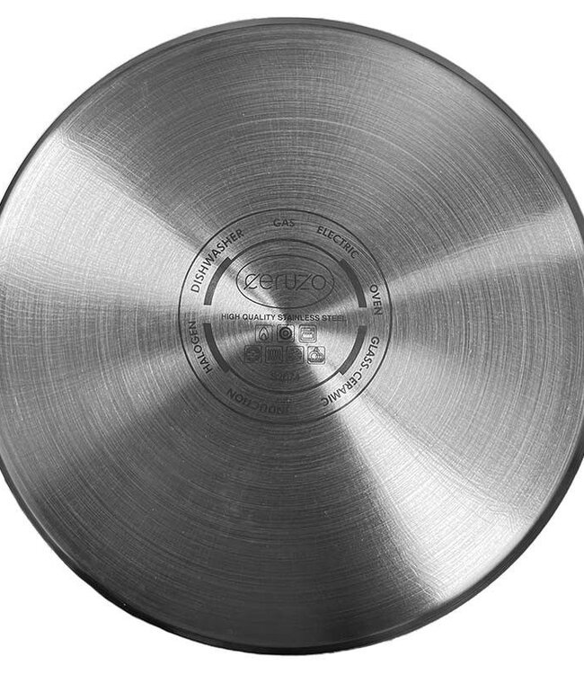 Kookpan -  RVS - Ø 24 cm -  H 14.5 cm - 6.3 L -  alle Warmtebronnen