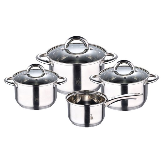 Renberg Alexander Stainless Steel Cookware Set - Induction - 7 Pieces