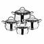 Bergner Gourmet Edelstahl-Topfset - 4 Kochtöpfe mit Deckeln - Induktionsgeeignet
