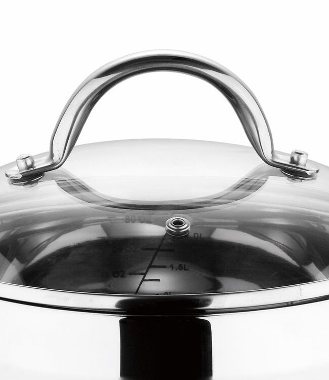 RVS Pannenset Gourmet - 4 Kookpannen met Deksels - Inductie