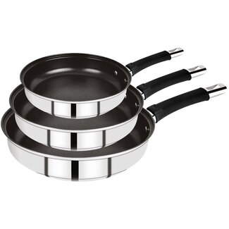 Bergner Alena Edelstahl-Bratpfannen-Set - 3-teilig - Induktionsgeeignet