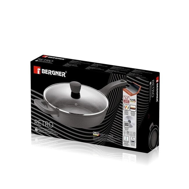 Bergner Deep Frying Pan Retro - Induction - D28 × H7.5 cm - 3.9 Liter
