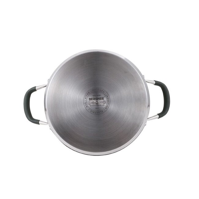 Bergner Midnight Edelstahl-Suppentopf mit Deckel - Induktion - 28 cm - 9,5 L