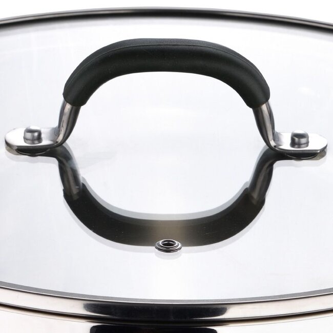 Bergner Midnight Edelstahl-Suppentopf mit Deckel - Induktion - 28 cm - 9,5 L