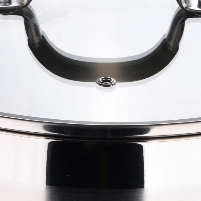 Bergner Midnight Edelstahl-Suppentopf mit Deckel - Induktion - 28 cm - 9,5 L