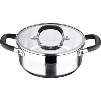 Bergner Midnight Stainless Steel Cooking Pot with Lid - Induction - 20 cm
