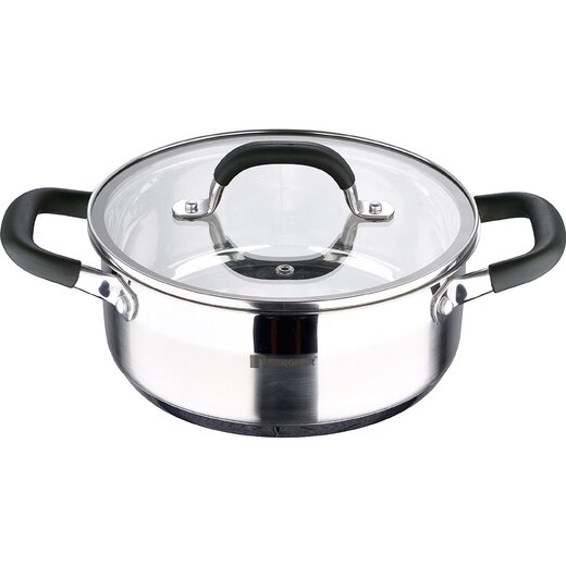 Bergner Midnight RVS Kookpan met Deksel – Inductie – 20cm – 2.3L