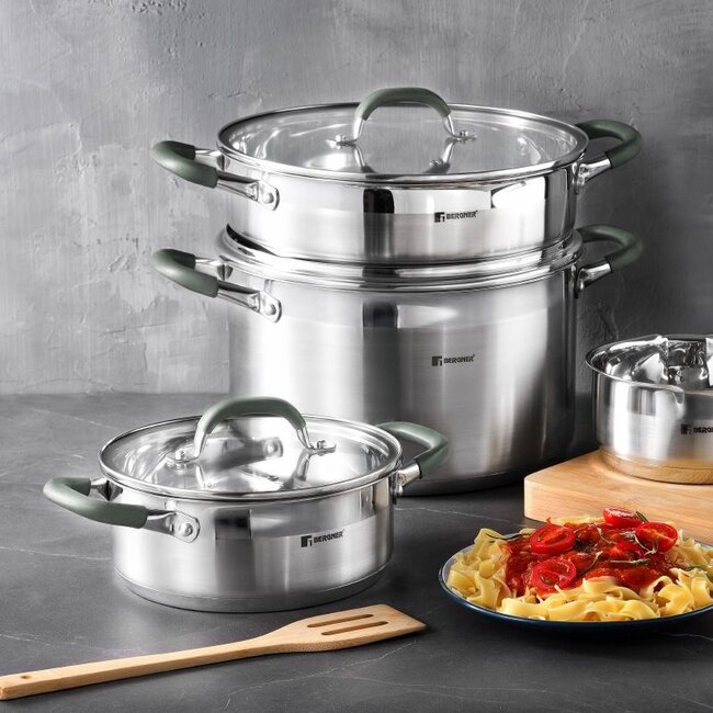 Midnight RVS Kookpan met  Deksel - Inductie - 20cm - 2.3L