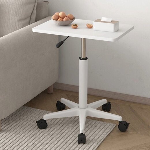 Ceruzo Side table - Height Adjustable - Gas spring - White
