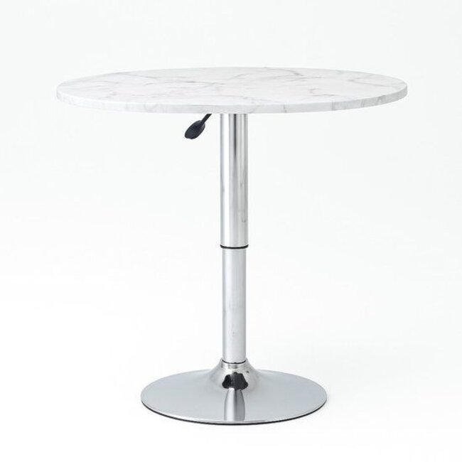 Bijzettafel – Theetafel – Ovaal – Hoogte Verstelbaar – Draaibaar – Wit