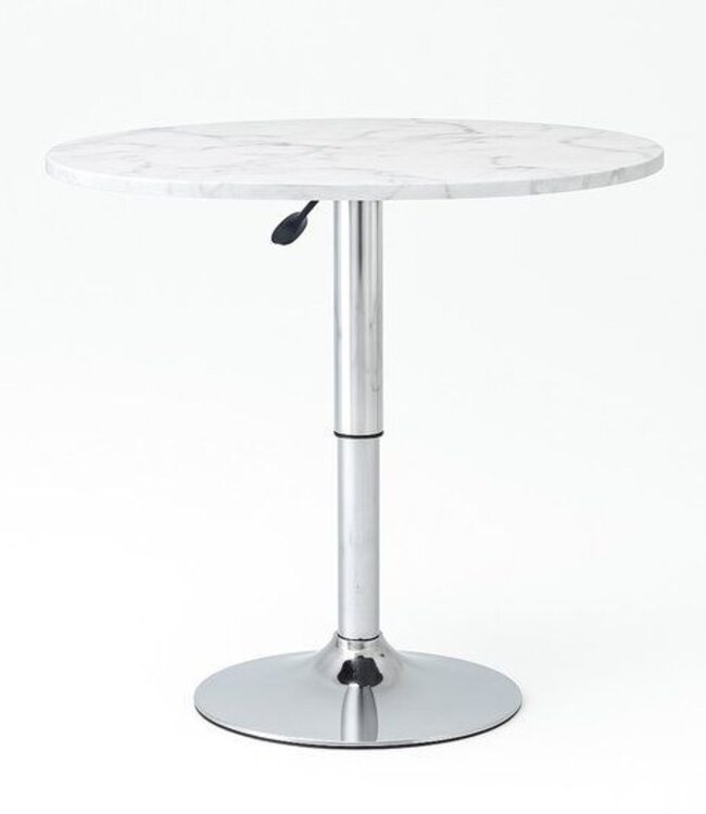 Bijzettafel – Theetafel – Ovaal – Hoogte Verstelbaar – Draaibaar – Wit