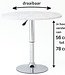 Side Table – Tea Table – Oval – Height Adjustable – Swiveling – White