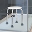 Shower Stool – Height Adjustable – Aluminum and Plastic – Anti-Slip Feet