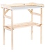Wooden Potting Table –  With Zinc Top and Bottom Shelf
