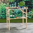 Houten Oppottafel – Met Zinken Blad en Onderschap