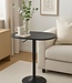 Side Table / Tea Table – Oval – Black – Height Adjustable