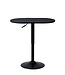 Side Table / Tea Table – Oval – Black – Height Adjustable
