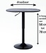 Side Table / Tea Table – Oval – Black – Height Adjustable