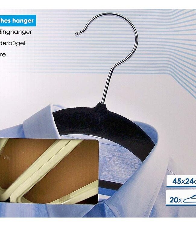 Kledinghangers – Set van 20 – Vilt – Beige