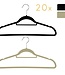 Kledinghangers – Set van 20 – Vilt – Beige