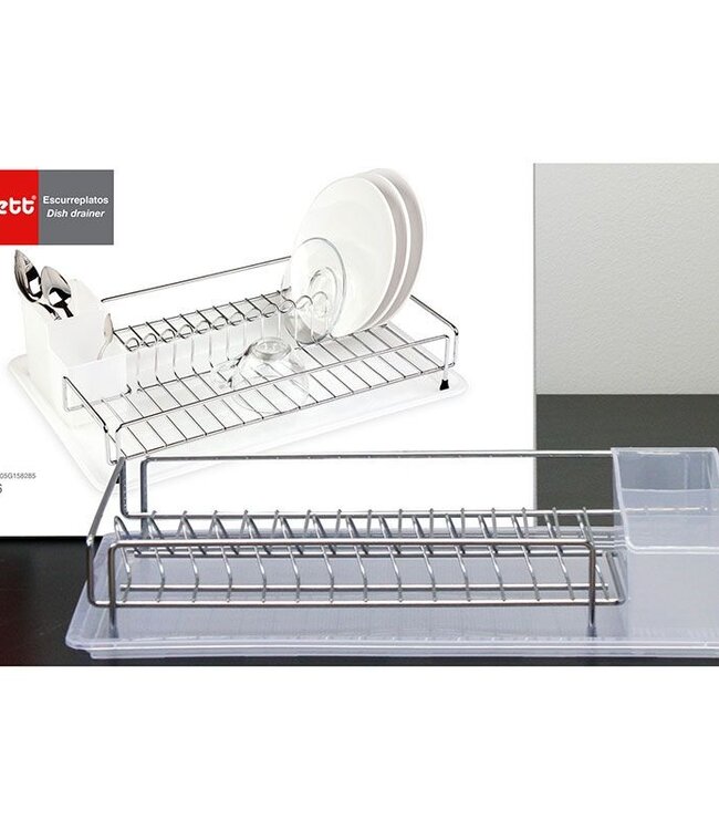 Dish Rack with Cutlery Holder – Includes Drip Tray