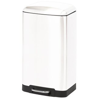 Duett Pedal Bin – 20 Liters – White – Metal