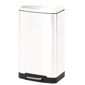 Duett Pedal Bin – 30 Liters – White – Metal