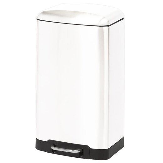 Duett Pedaalemmer – 30 Liter – Wit – Metaal