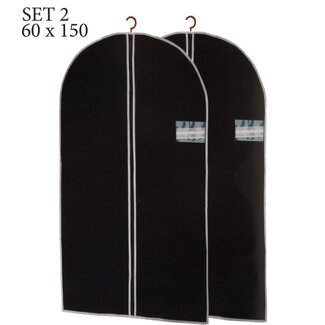 Storage Solutions Garment Bags with Zipper and Viewing Window – Set of 2