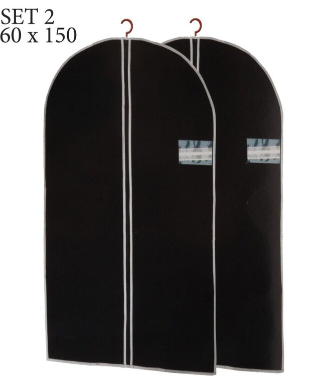 Garment Bags with Zipper and Viewing Window – Set of 2