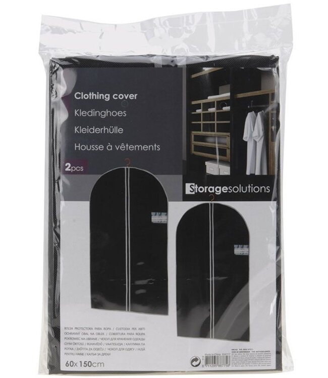 Kledinghoezen met Rits en Kijkvenster – Set van 2 Stuks