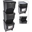 Stackable Waste Sorting Bins – Plastic – Set of 3 x 22 Liters