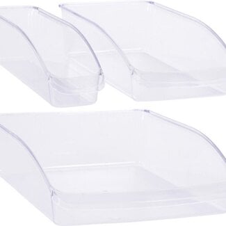 Excellent Houseware Refrigerator Storage Bins - Set of 3 - Transparent